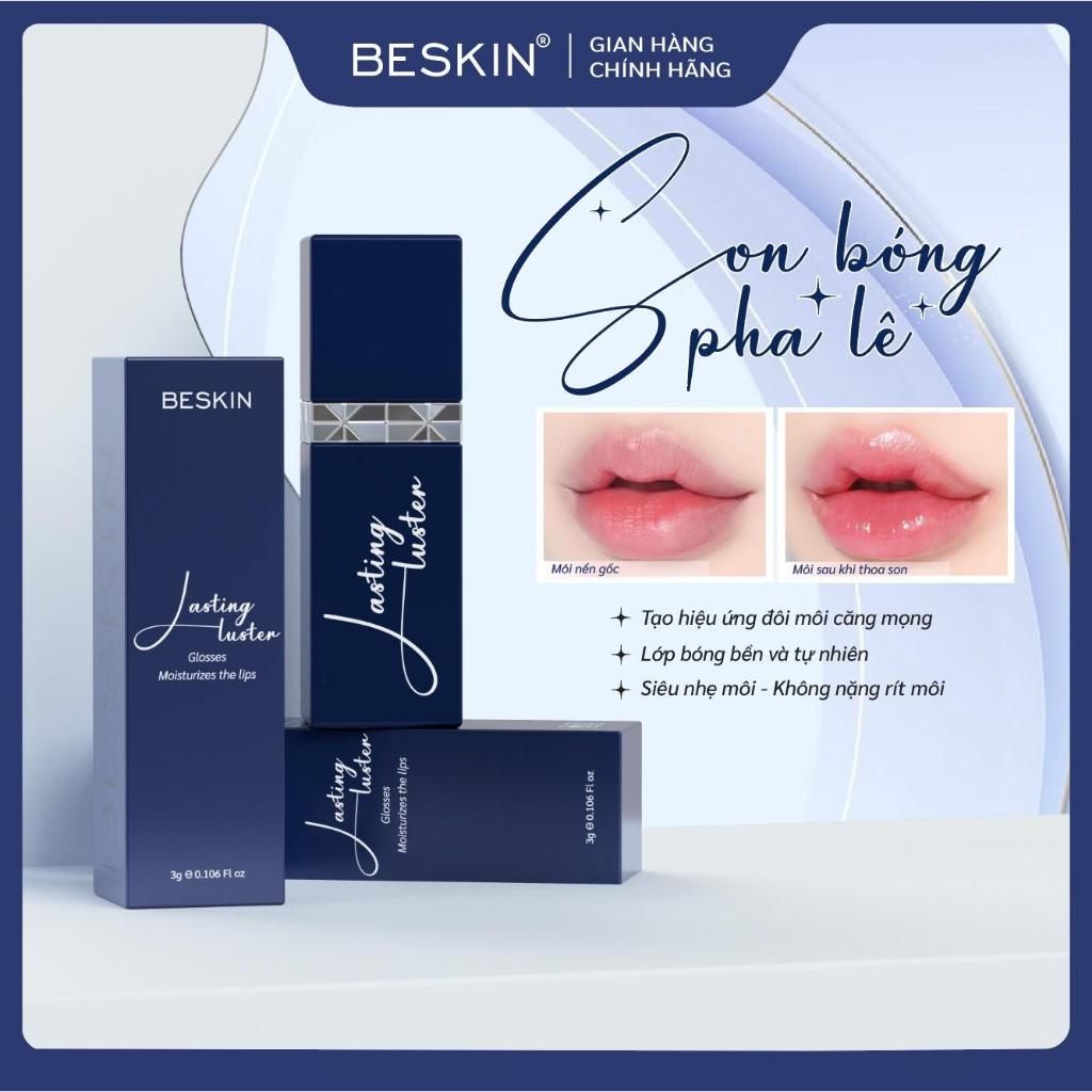 SON BÓNG PHA LÊ TRONG SUỐT KHÔNG MÀU " Lasting lusten" - Trọng lượng 3g - Thương Hiệu: Beskin