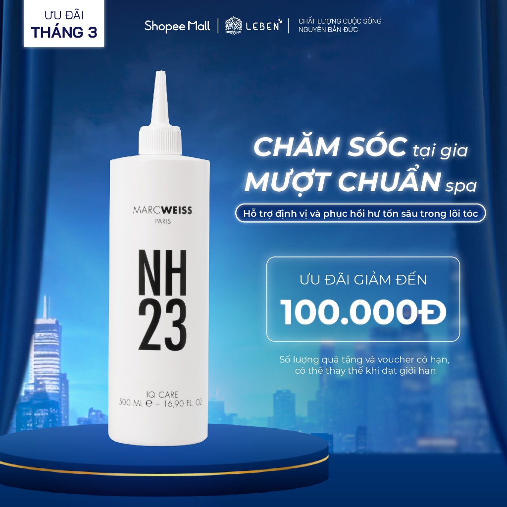 Nước thần treatment NH23 IQ CARE 500ml Công Nghệ Tỏa Nhiệt Phục Hồi Tóc Hư Tổn Sau 23s | Leben Việt 