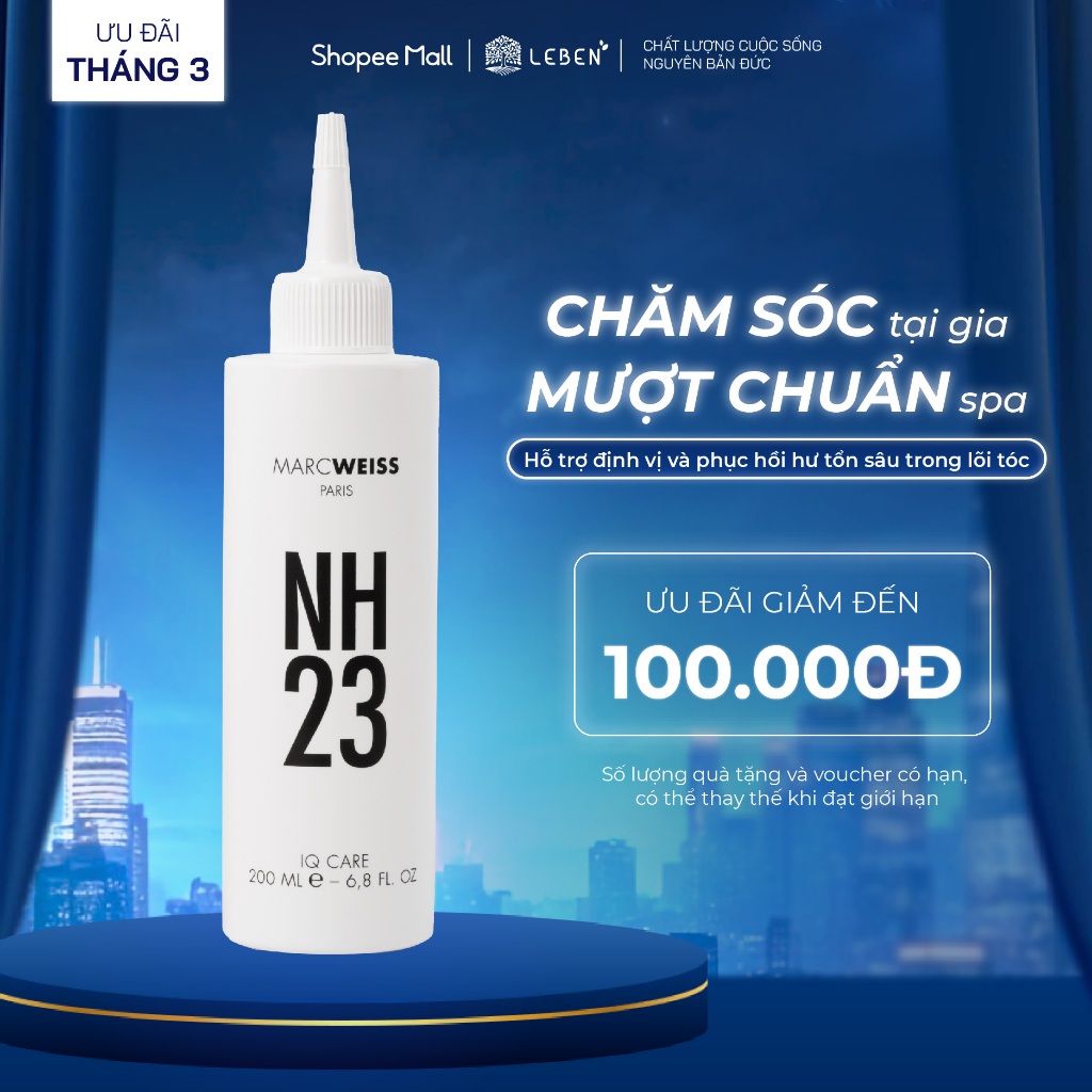 Nước thần treatment NH23 IQ CARE 200ml Công Nghệ Tỏa Nhiệt Phục Hồi Tóc Hư Tổn Sau 23s | Leben Việt 