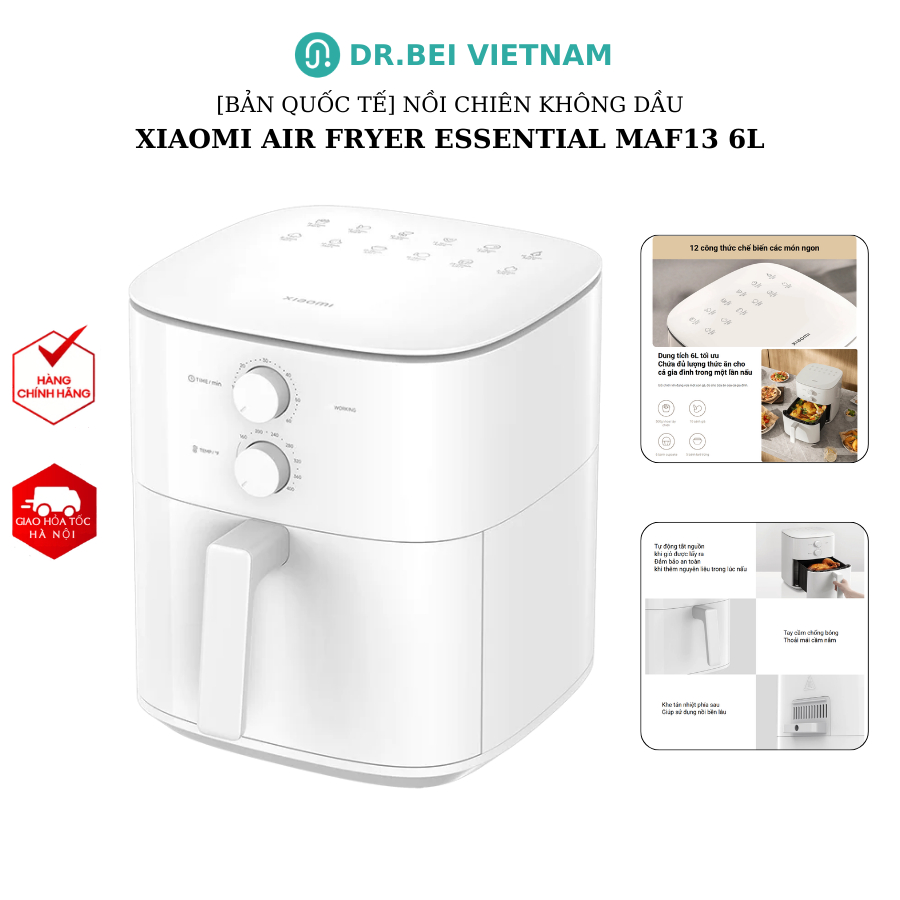 [Bản quốc tế] Nồi chiên không dầu Xiaomi Air Fryer Essential MAF13 dung tích 6L 1550W - BH 6 tháng