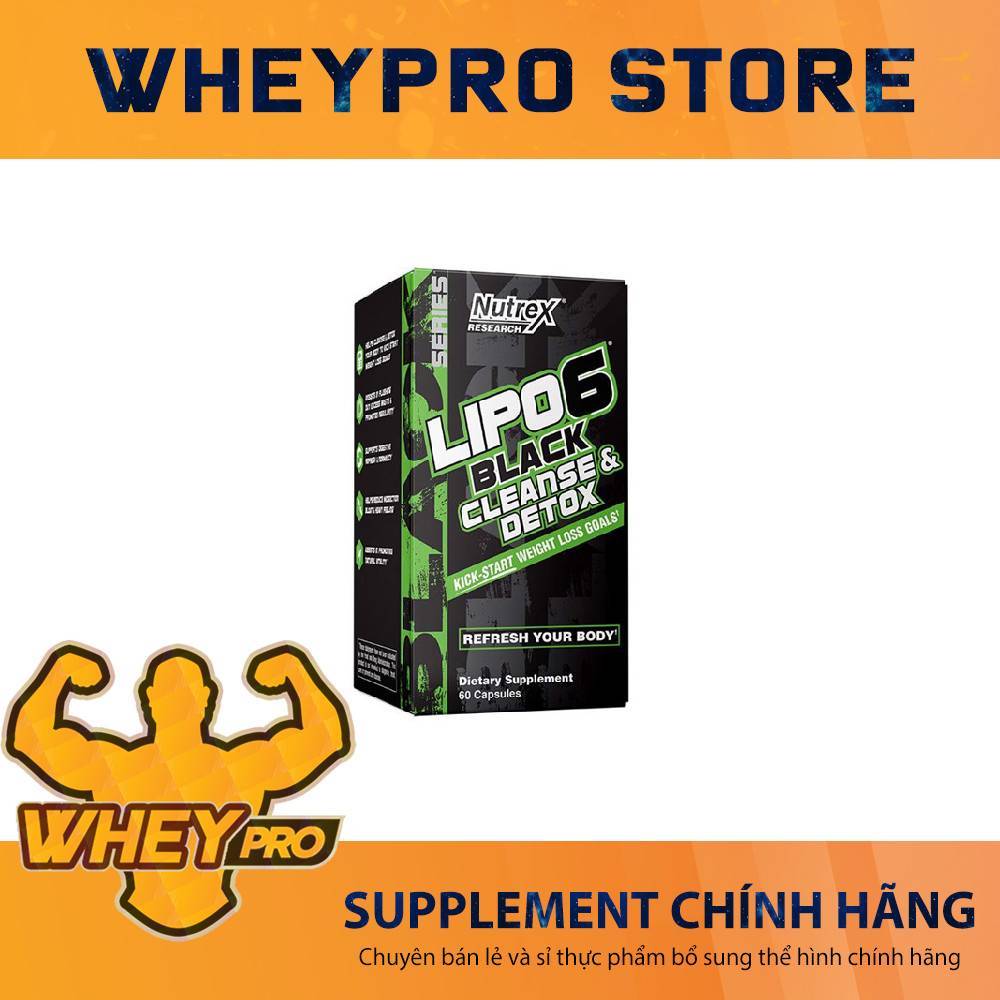Nutrex Lipo6 Cleanse Detox (60 Viên) - Viên Uống Thanh Lọc Cơ Thể, Giải Độc Gan