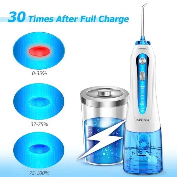 Máy tăm nước H2OFLOSS HF-9P/HF-6/HF-10 mini xịt sạch khuẩn chống nước IPX7 pin 2500mAh