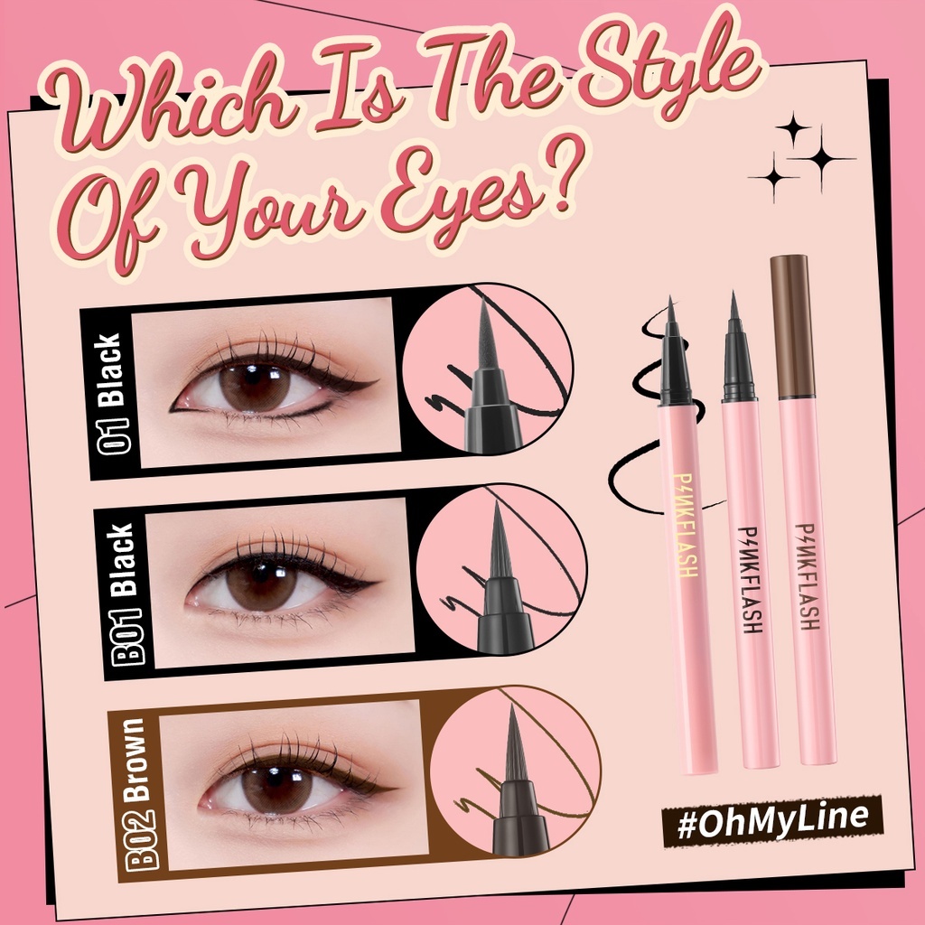 Kẻ Mắt Pinkflash Waterproof Easy Eyeliner 0.6g