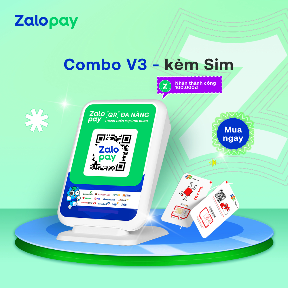 [Chính Hãng] Loa Thông Báo Doanh Thu - Sinh Lời Tự Động -  Zalopay Box V3 - Bản Tiết Kiệm kèm Sim 4G