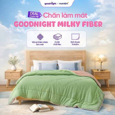 Chăn hè thu Goodnight Milky - Chăn siêu nhẹ, Chăn chần bông mỏng mùa thu