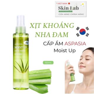 Xịt khoáng ASPASIA Moist Up Face Mist Aloe 150ml - xịt khoáng làm dịu cân bằng độ pH và cấp ẩm