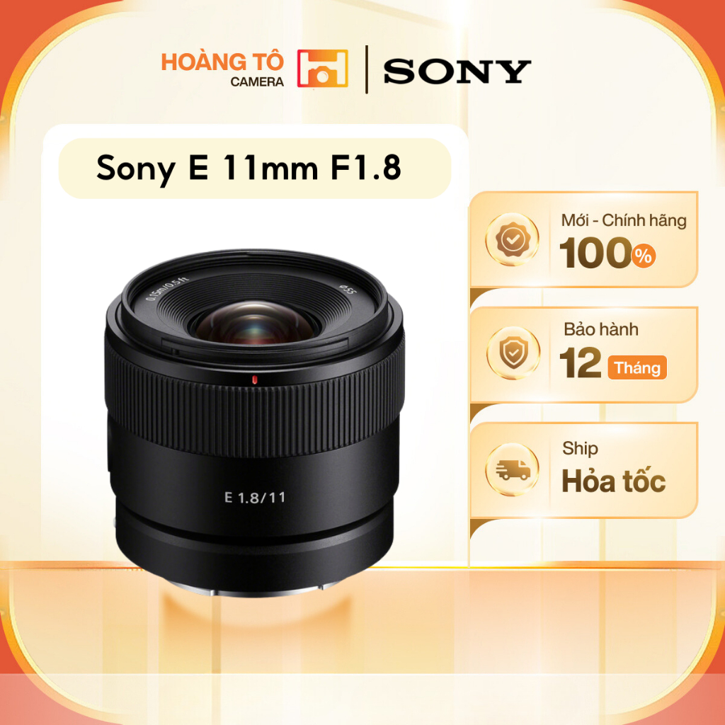 Ống kính Sony E 11mm F1.8 | Mới chính hãng