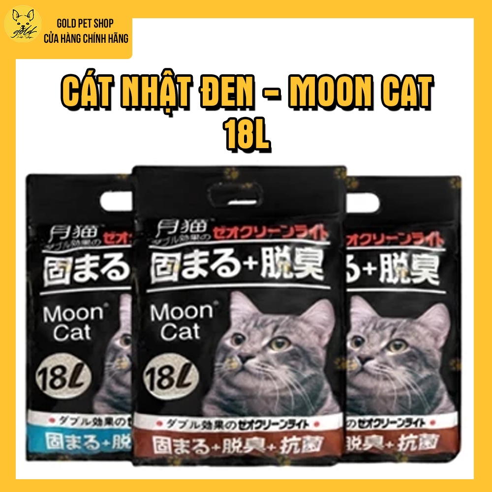 [18L] Cát vệ sinh cho mèo nhật đen Nhật Bản Moon Cat 18L - Gold Pets Shop
