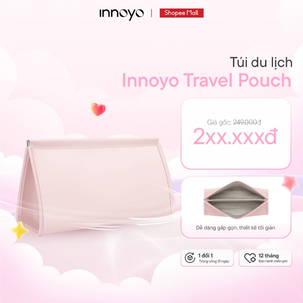 Túi du lịch Innoyo - Dễ dàng gấp gọn, đựng máy sấy tóc - Phụ kiện chính hãng