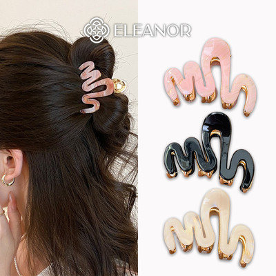 Kẹp tóc nữ Eleanor Accessories thiết kế gợn sóng kẹp càng cua sang trọng phụ kiện tóc 11672