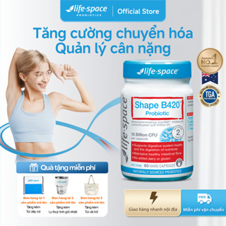Men vi sinh Life Space Shape B420 Probiotic 60 viên hỗ trợ giảm cân, đốt mỡ,cải thiện tiêu hóa và giảm táo bón Prebiotic