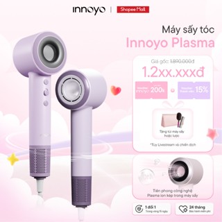 Máy sấy tóc Innoyo Plasma - Công nghệ Plasma ion kép, sấy nhanh trong 3 phút - Bảo hành 24 tháng - Tặng đầu sấy