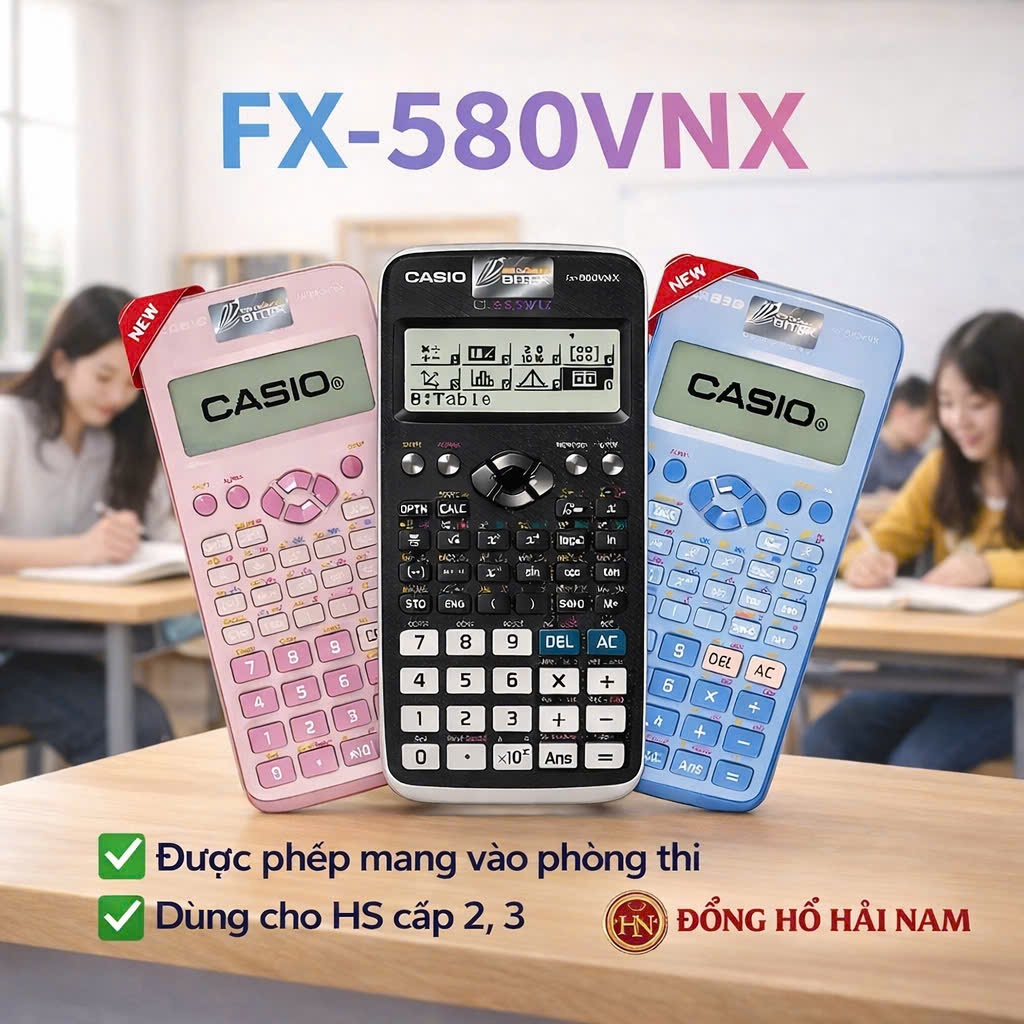 Máy Tính Casino FX-580VN X giá rẻ dành cho học sinh cấp 2 cấp 3 chuyên dụng cho phòng thi dành cho t