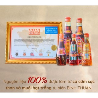 [ Đặc Sản] Thùng 6 Chai Thủy Tinh 490ml Nước Mắm Nhĩ Cá Cơm Truyền Thống Nguyên Chất 40 Độ Đạm Hiệu Con Cá Vàng
