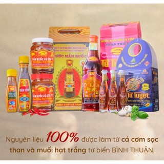 [ Đặc Sản] Thùng 6 Chai Thủy Tinh 490ml Nước Mắm Nhĩ Cá Cơm Truyền Thống Nguyên Chất 40 Độ Đạm Hiệu Con Cá Vàng