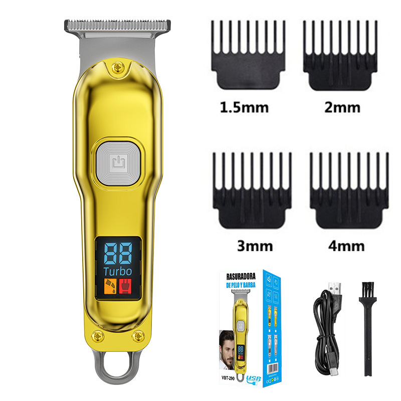 Máy cắt tóc chuyên nghiệp | Màn hình hiển thị pin | Sạc Type-C | Dùng cho gia đình và tiệm tóc | Hỗ trợ bán buôn