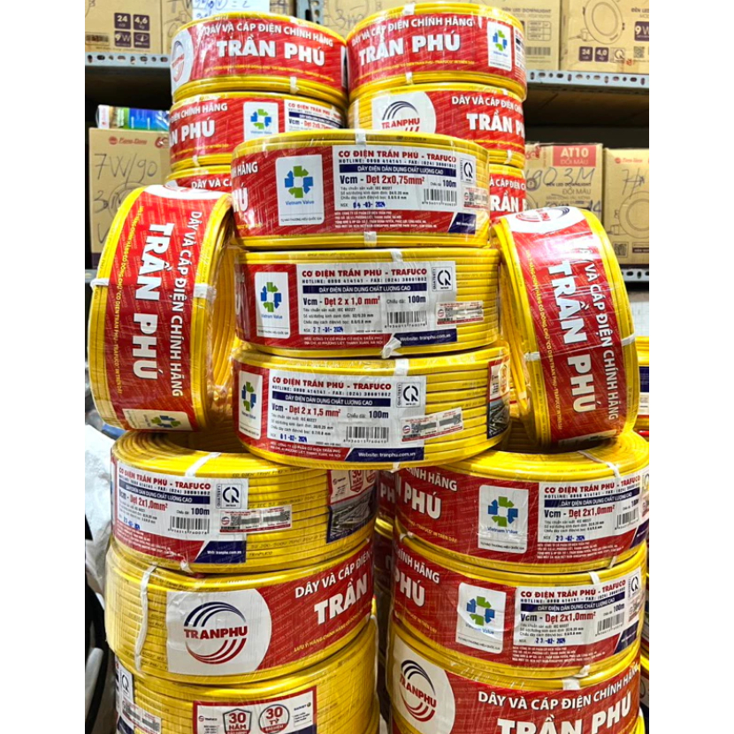 Dây Điện Mềm 2x6mm Cuộn 100M Trần Phú Trafuco phương liệt Chính Hãng Loại 1 (Giá Tốt Bán Buôn)