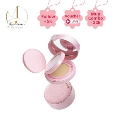 Cushion kèm phấn phủ 2in1 MENOW Light Makeup Powder Cushion Powder Cream  kiềm dầu, dưỡng ẩm 17g