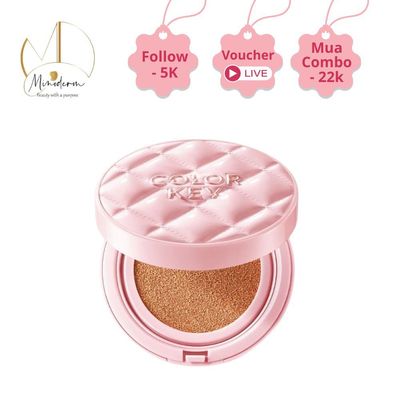 Cushion COLORKEY chống nắng SPF 50+ PA++++ bền màu lâu trôi suốt 24h, che phủ hoàn hảo