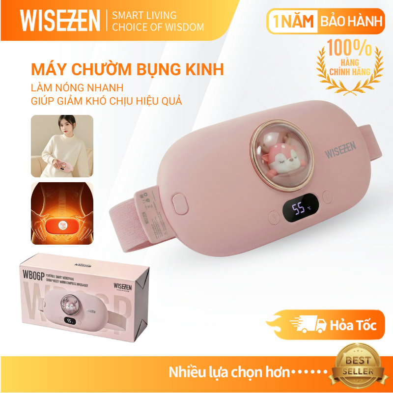 Máy Chườm Bụng Kinh Wisezen Massage Có Thể đeo Khi đi Làm Hoặc Ra Ngoài Dễ Sử Dụng Quà Sinh Nhật Cho Nữ Làm Nóng Nhanh