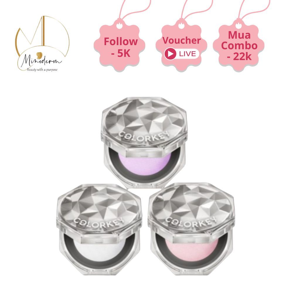 Phấn phủ COLORKEY Matte Brighten dạng bột, lâu trôi, trang điểm tự nhiên, kiểm soát dầu 8g