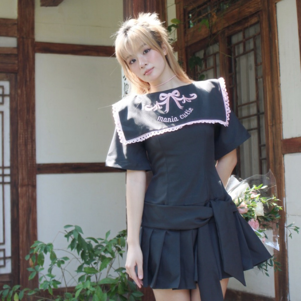 Alita dress đầm kaki xếp li vintage retro Mania Cutie | New | Size S