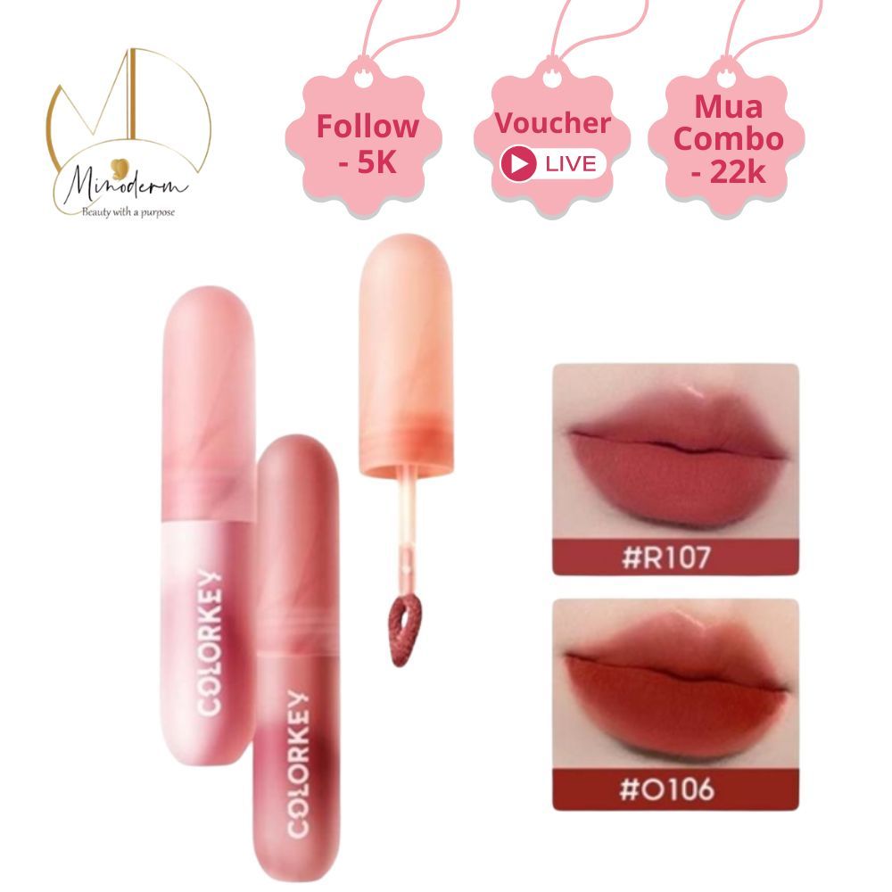 Son Môi Colorkey Lip Mousse Lip Mud Màu Nhung Mờ Xinh Xắn 2g