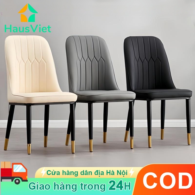【Giao Nhanh Hà Nội】Ghế Ăn Hiện Đại Bọc Da – Dùng Cho Phòng Ăn, Văn Phòng & Làm Việc, Phong Cách Tối Giản