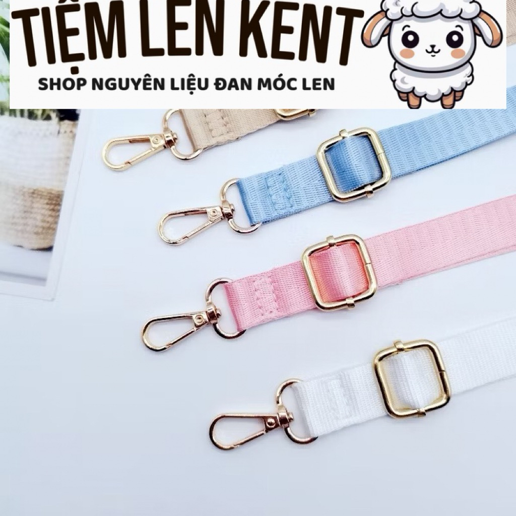 Dây đeo túi xách thay thế bằng nylon bản rộng thời trang cho nữ 1.3m