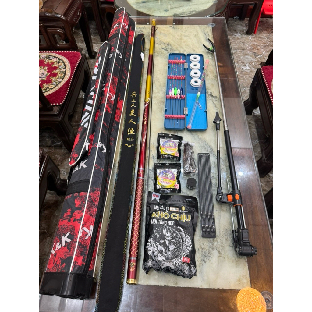 ĐỦ BỘ ĐI CÂU CẦN HOÀNG LONG 6h 6m3 (mCHO ANH EM CÂU CÁ