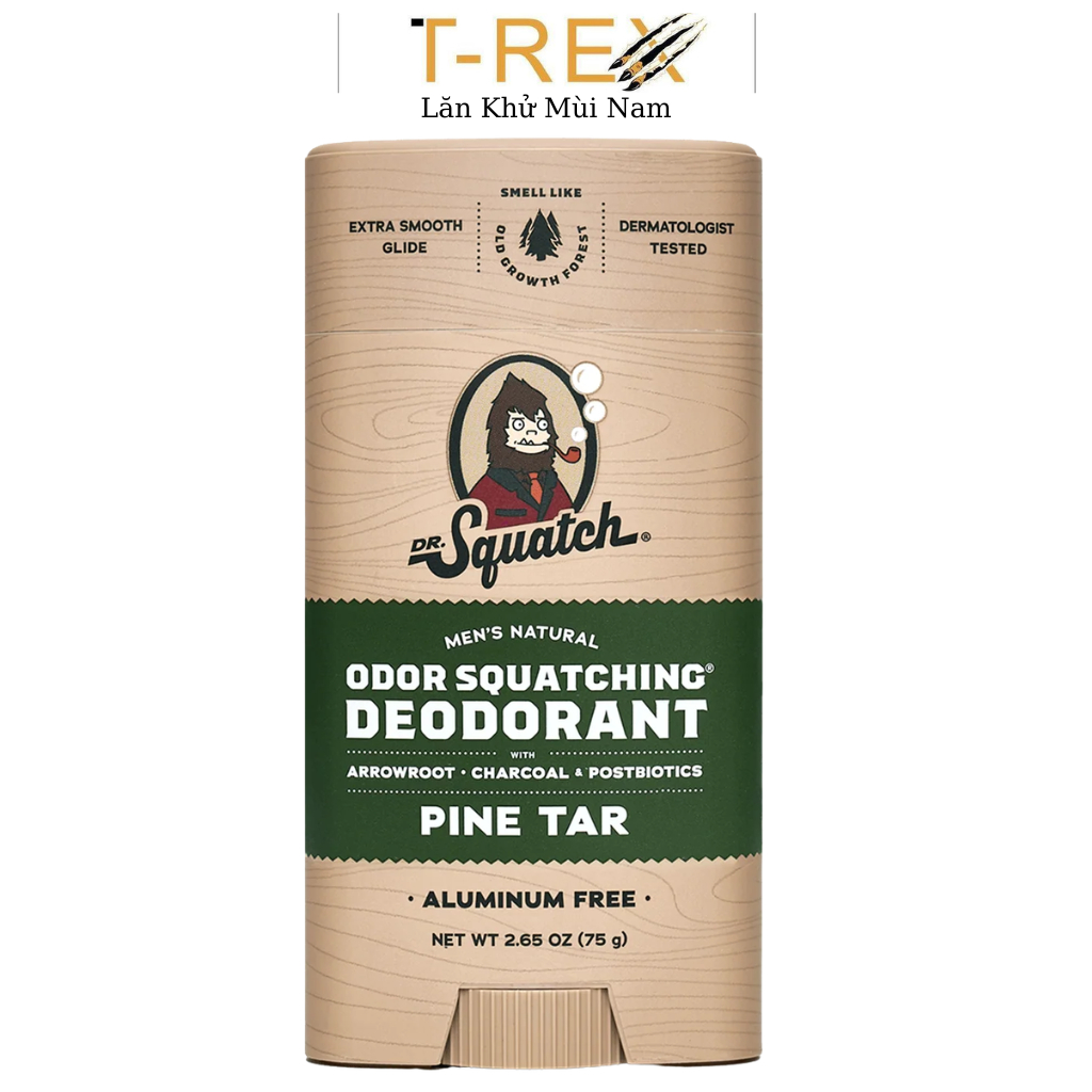 Lăn Khử Mùi Dr. Squatch Pine Tar Aluminum Free Deodorant 75Gr