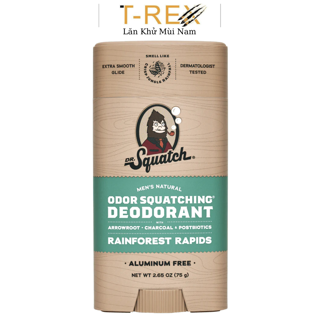 Lăn Khử Mùi Dr. Squatch Rainforest Rapids Aluminum Free Deodorant 75Gr