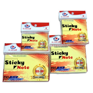 Note dạ quang 4 lớp. Note vàng trơn, note vàng kẻ ngang kích thước 3x2, 3x3, 3x4, 3x5