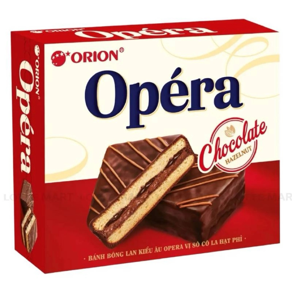 Hộp bánh Opera Orion vị hạt phỉ 288g (10 gói*28,8g)