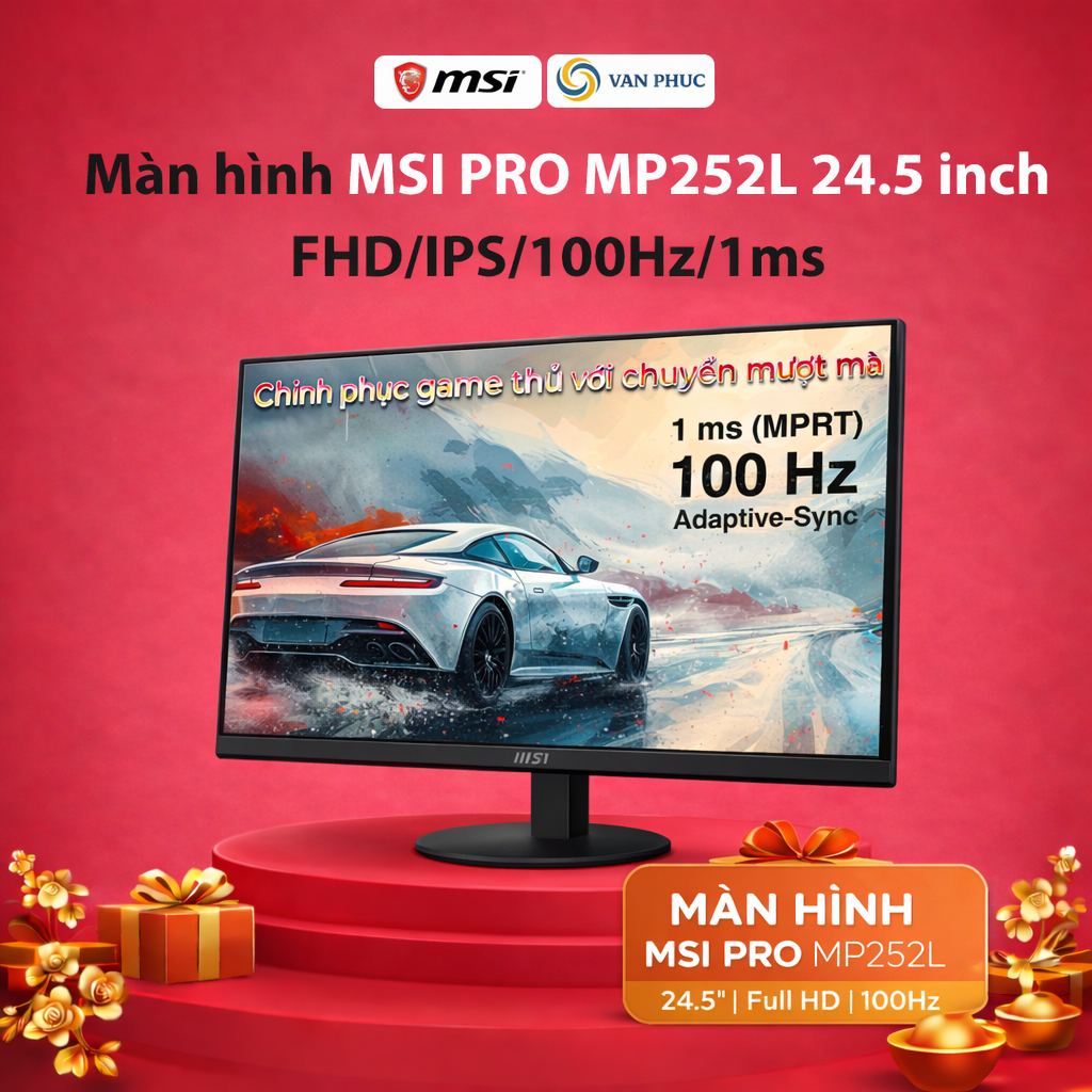 Màn hình máy tính văn phòng MSI PRO MP252L 24.5 inch FHD/IPS/100Hz/1ms - Bảo hành 24 tháng
