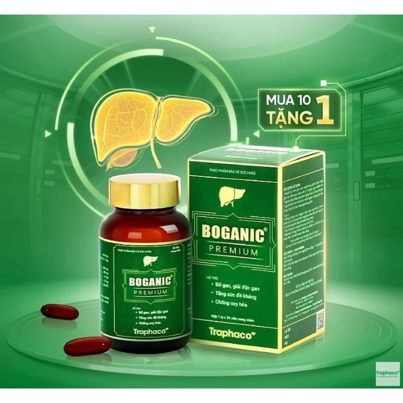 BOGANIC PREMIUM TRAPHACO Bổ Gan, Giải Độc Gan, Tăng Sức Đề Kháng, Chống Oxy Hóa