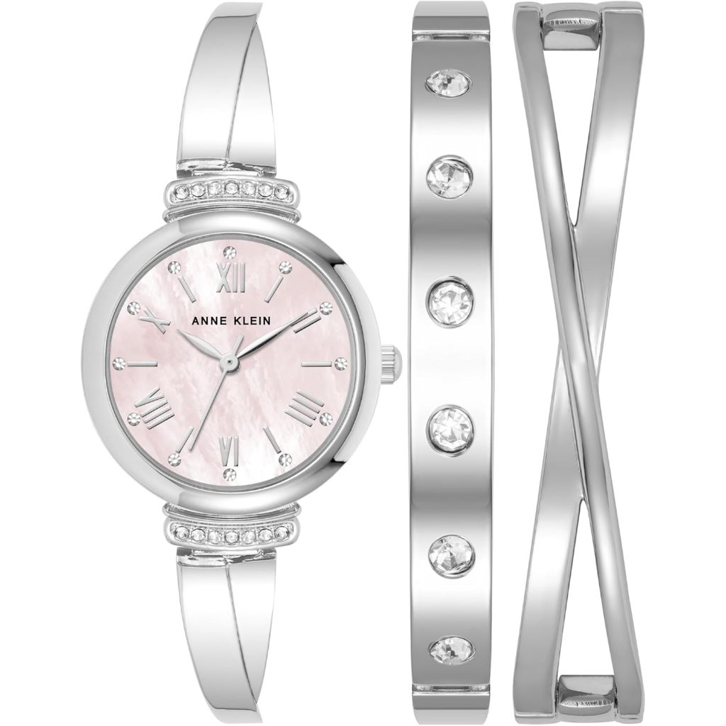 Set Đồng Hồ Và Vòng Đeo Tay Nữ Anne Klein AK-2245PKST