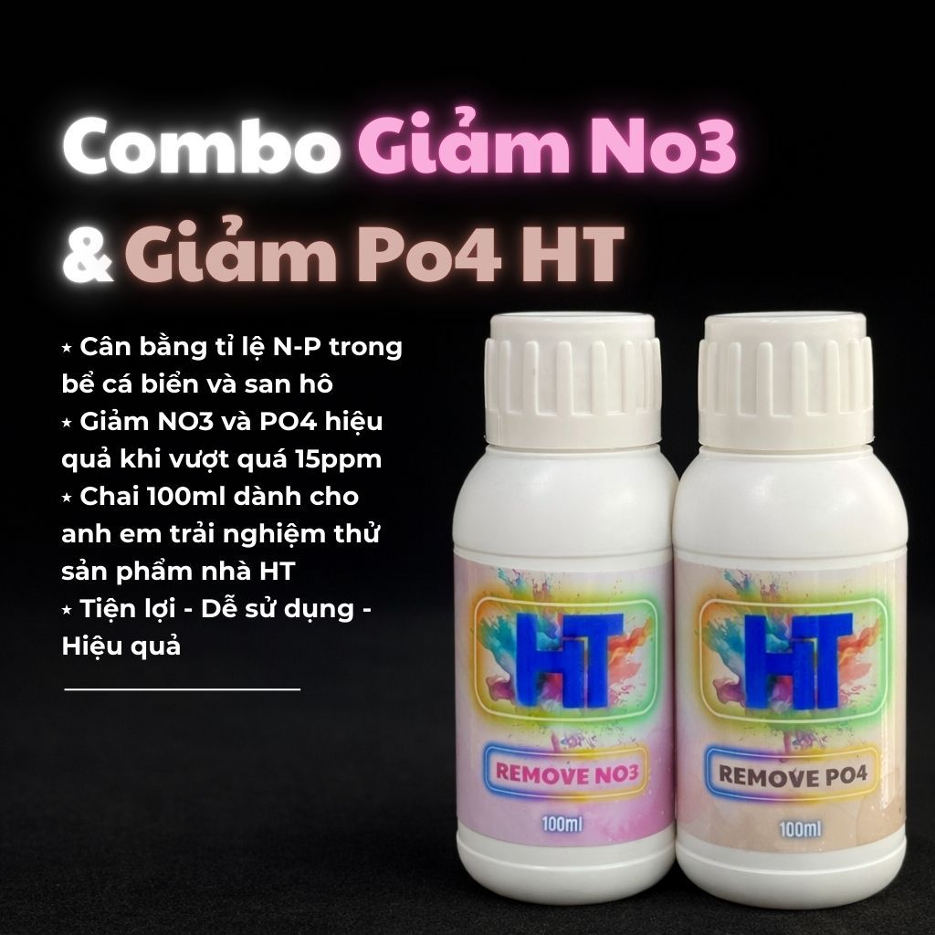 Combo Giảm NO3 và Giảm Po4 size mini cho người mới trải nghiệm - giúp cân bằng NO3 và PO4 khi vượt m
