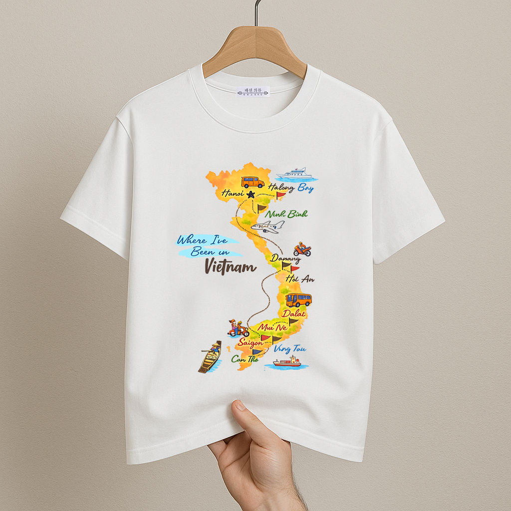 Áo Thun Du Lịch Việt Nam Map – Where I've Been In Vietnam