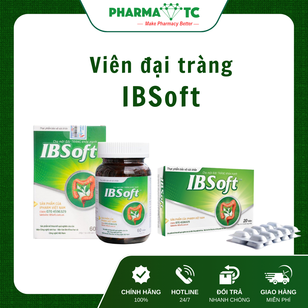 Men đại tràng IbSoft 20/60 viên