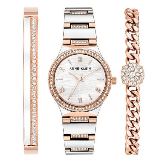 Set Đồng Hồ Và Vòng Đeo Tay Nữ Anne Klein AK-4051RTST