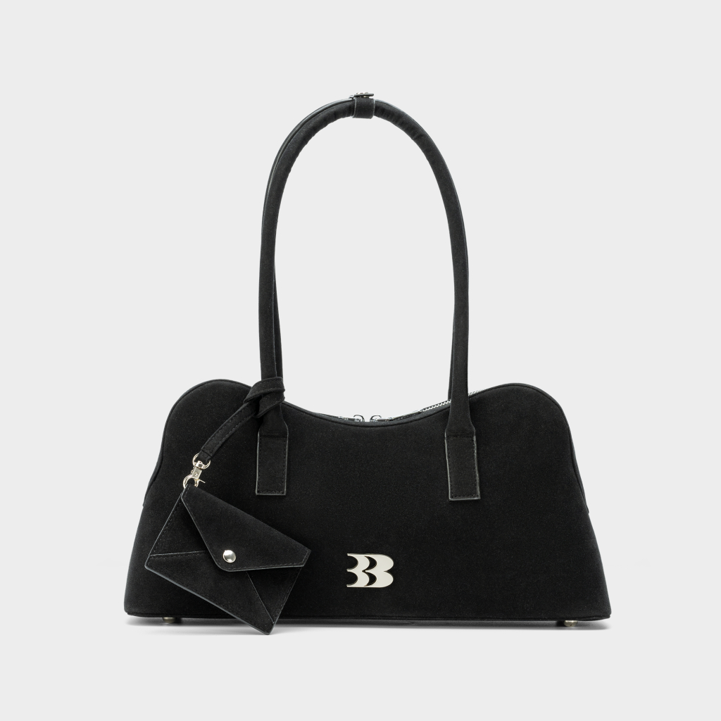 Túi đeo vai nữ da lộn BAMA Curve Suede Bag thời trang đi chơi dạo phố