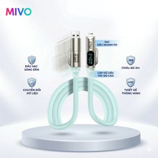 [BEST SELLER] Cáp Sạc Nhanh Đa Năng 4Trong1 240W Mivo Sạc Được Mọi Thiết Bị, Dây Dài 1.8m Có Đèn LED