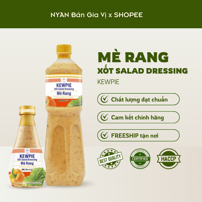 Nước Xốt Mè Rang KEWPIE 210ML/1L Chính Hãng - Xốt Salad Dressing Mè Rang KEWPIE