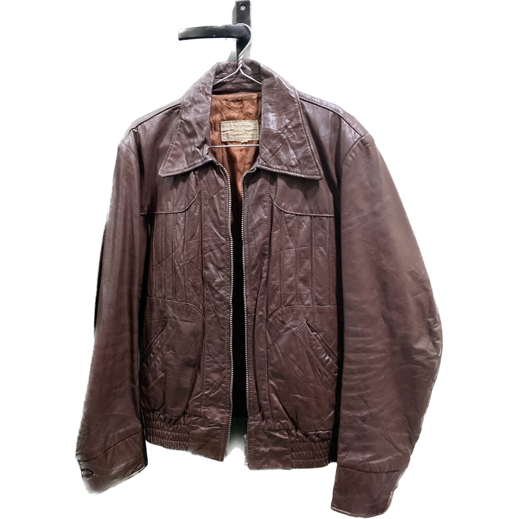 áo da bò nâu touring vintage classic