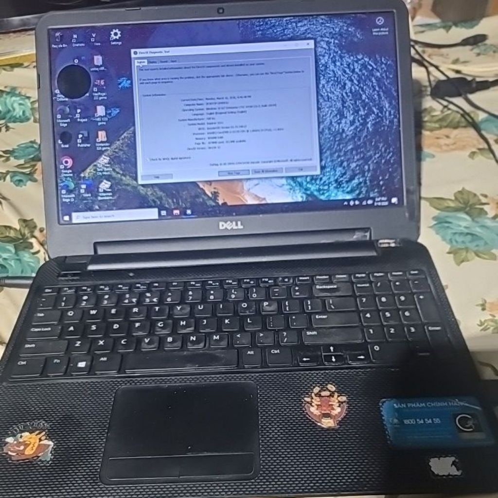 Laptop Dell Inspiron 3521 vga hd 4000 = gt 630 i3 3217u > i5 6200u ram 4gb hdd 320gb lưu trữ lol ok