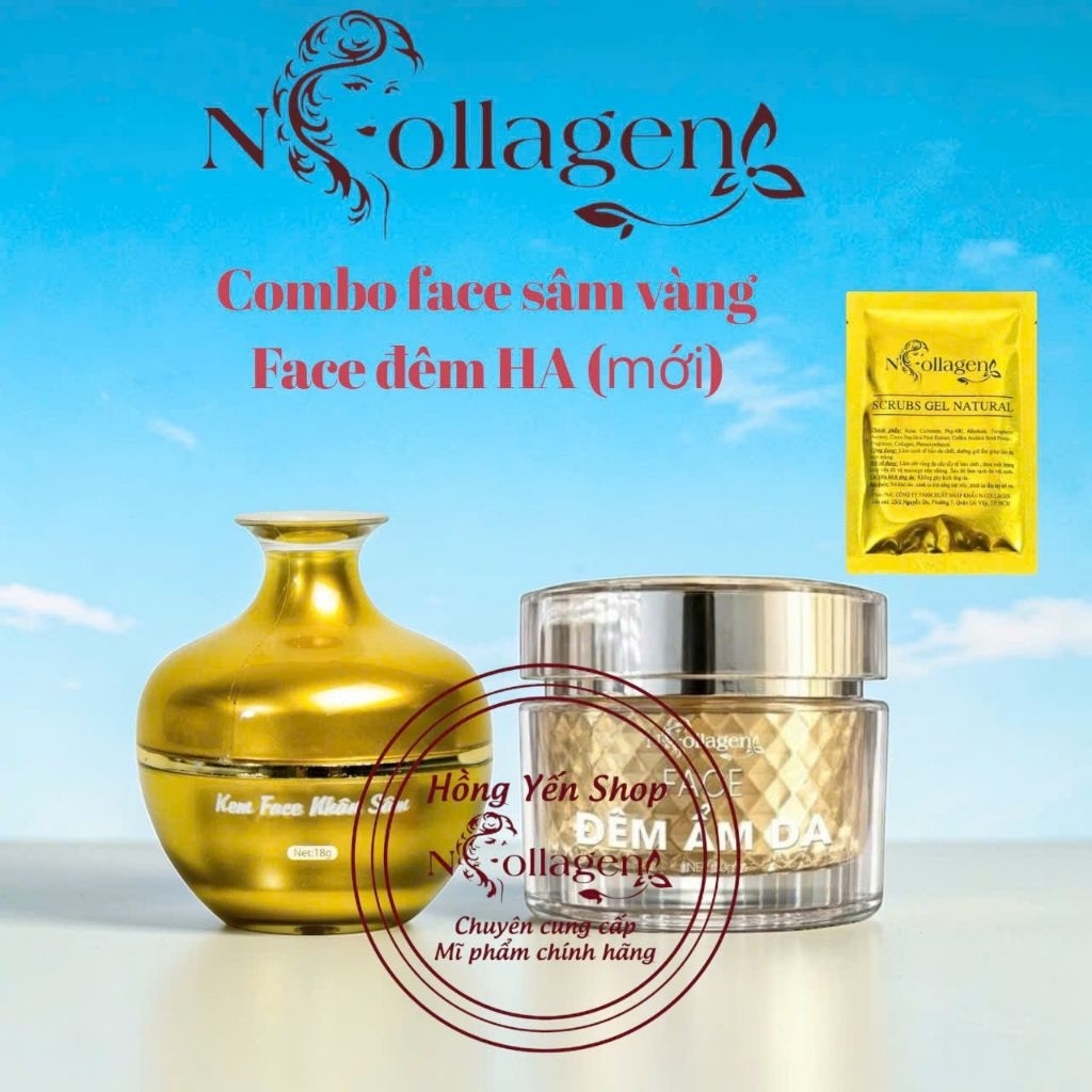 Combo face sâm và kem lạnh ncollagen