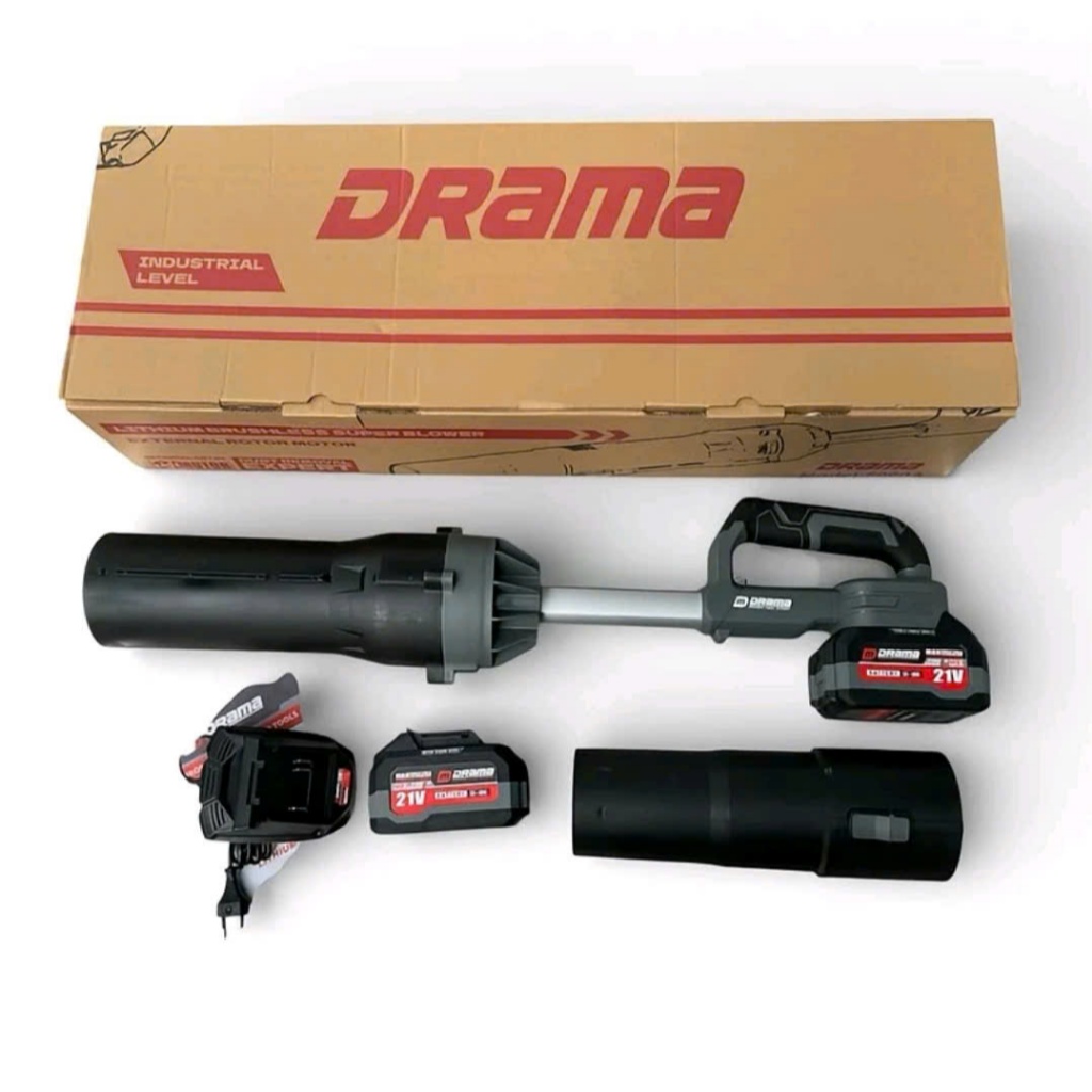 Máy Thổi Lá Pin 21V Drama – 2 Pin 15 Cell, Lực Gió Cực Mạnh Lực Thổi 2kg