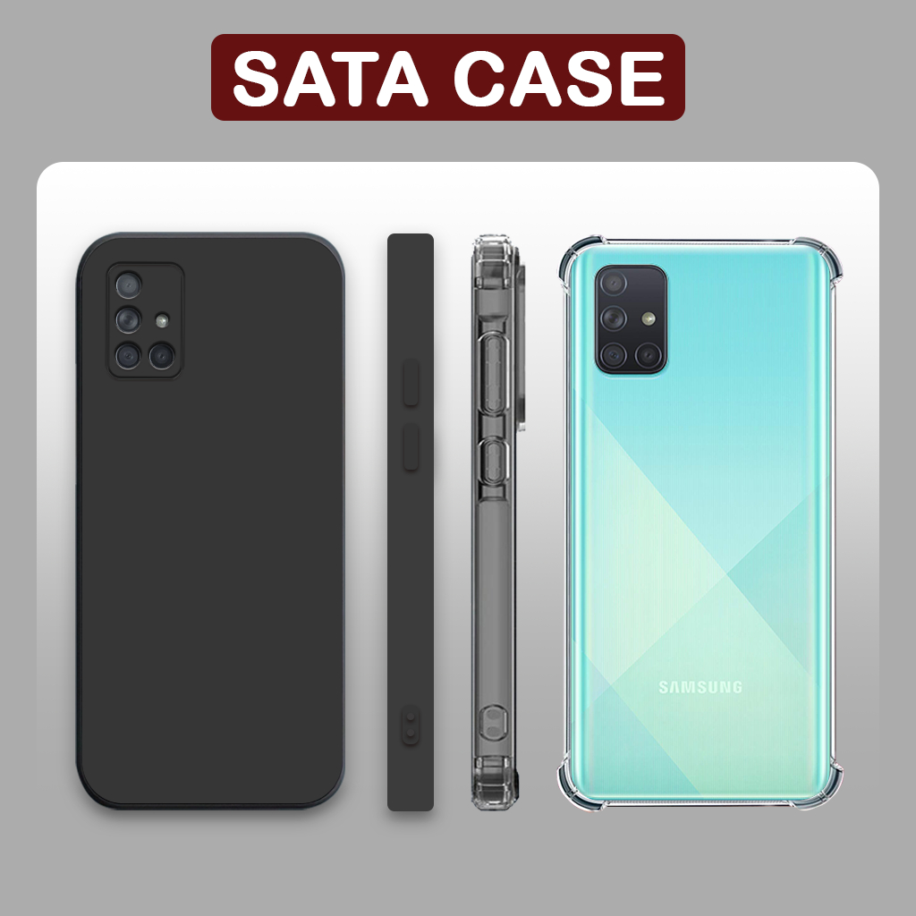 Ốp lưng cho Samsung Galaxy A31 / A51 / A71 trong suốt chống sốc, đen nhám tpu cho điện thoại