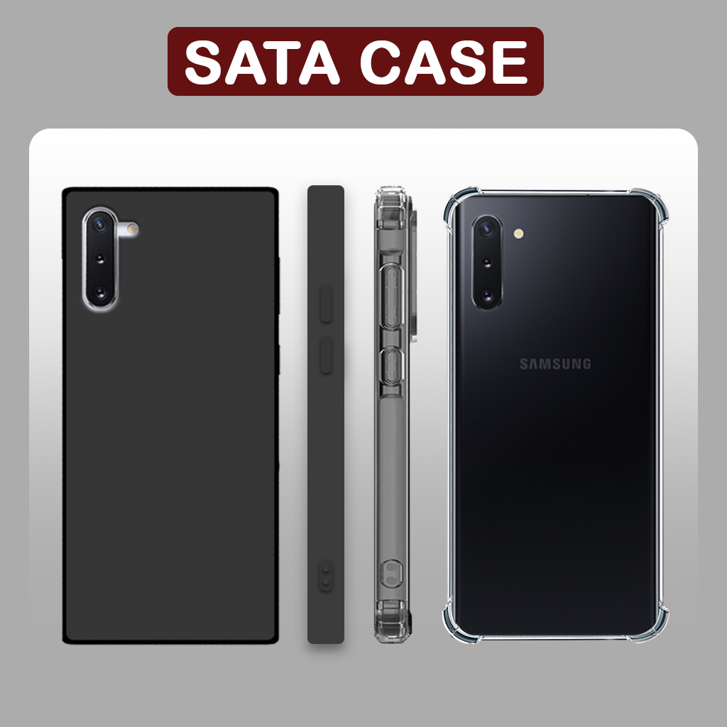Ốp lưng cho Samsung Galaxy Note 10 / Note 10 Plus / Note 10+ trong suốt chống sốc, đen nhám tpu cho điện thoại